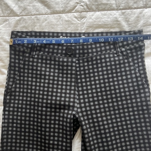 Betabrand Yoga Bootcut Dress Pants Gray & Black Check Print Small Petite - Picture 4 of 6
